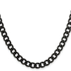Men's Stainless Steel Antiqued Curb Chain Necklace 6.7mm