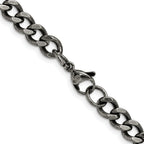 Chisel Stainless Steel Antiqued 6.7mm Curb Chain