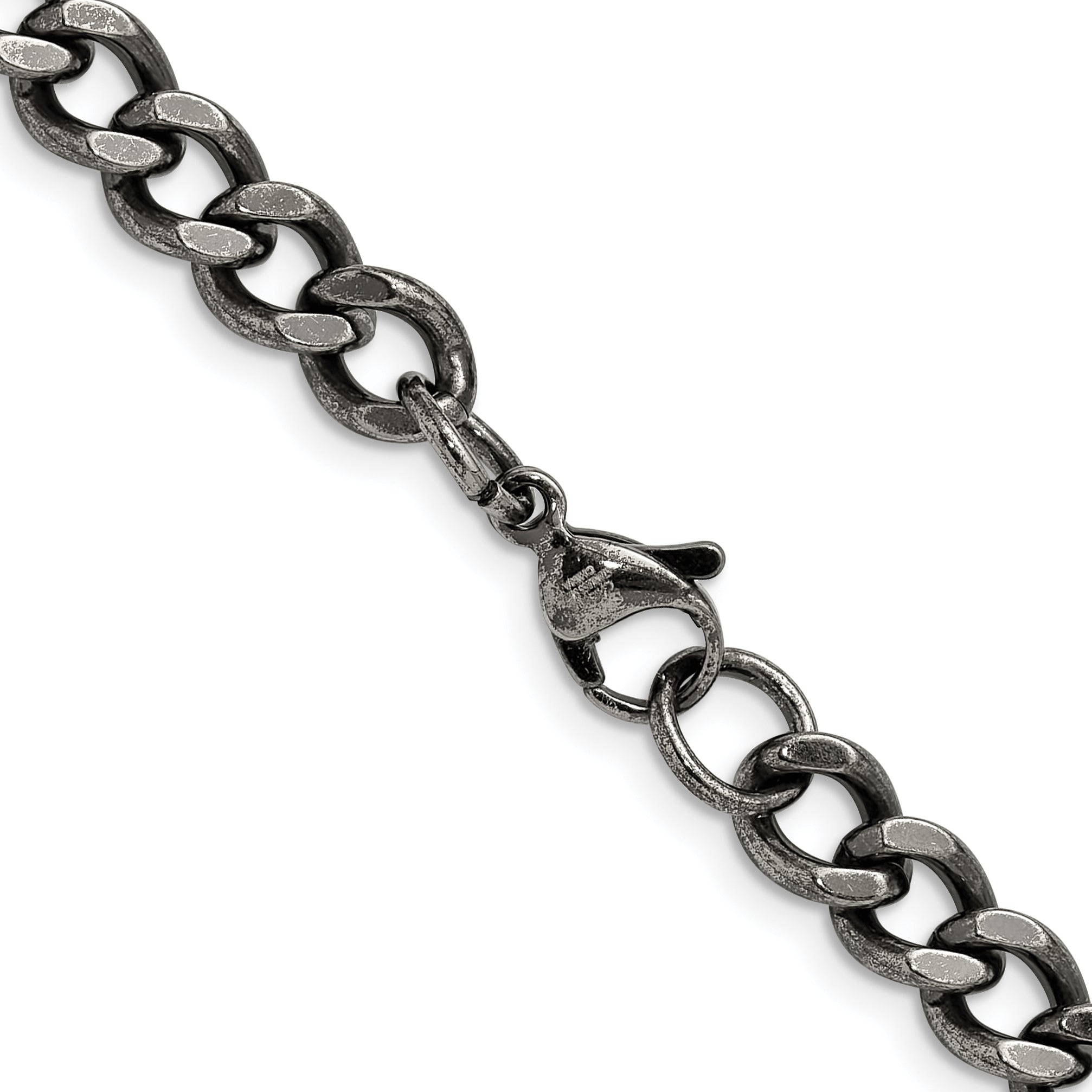 Chisel Stainless Steel Antiqued 6.7mm Curb Chain