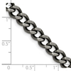 Chisel Stainless Steel Antiqued 6.7mm Curb Chain