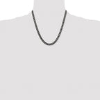 Men's Stainless Steel Antiqued Curb Chain Necklace 6.7mm