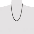 Chisel Stainless Steel Antiqued 6.7mm Curb Chain