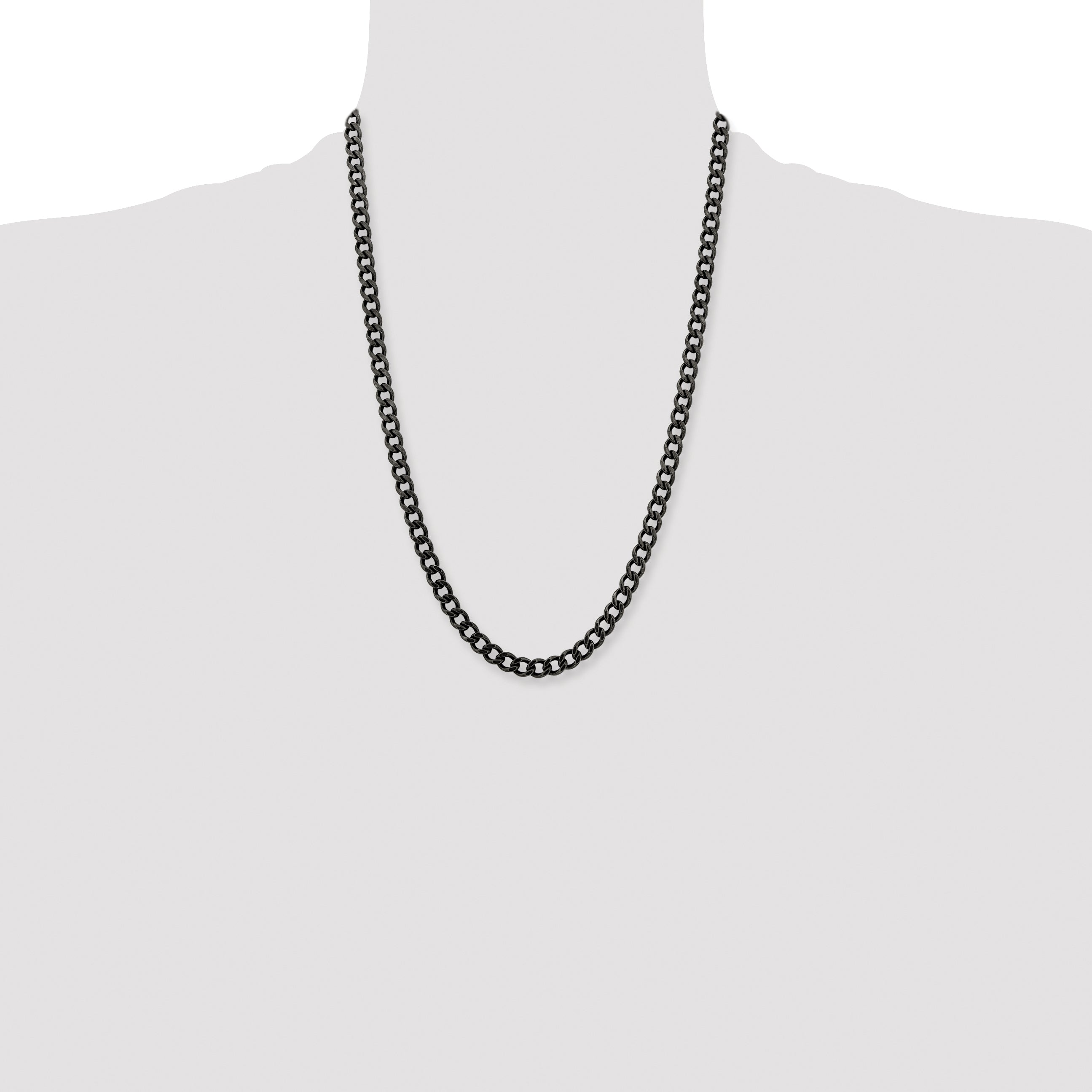 Chisel Stainless Steel Antiqued 6.7mm Curb Chain