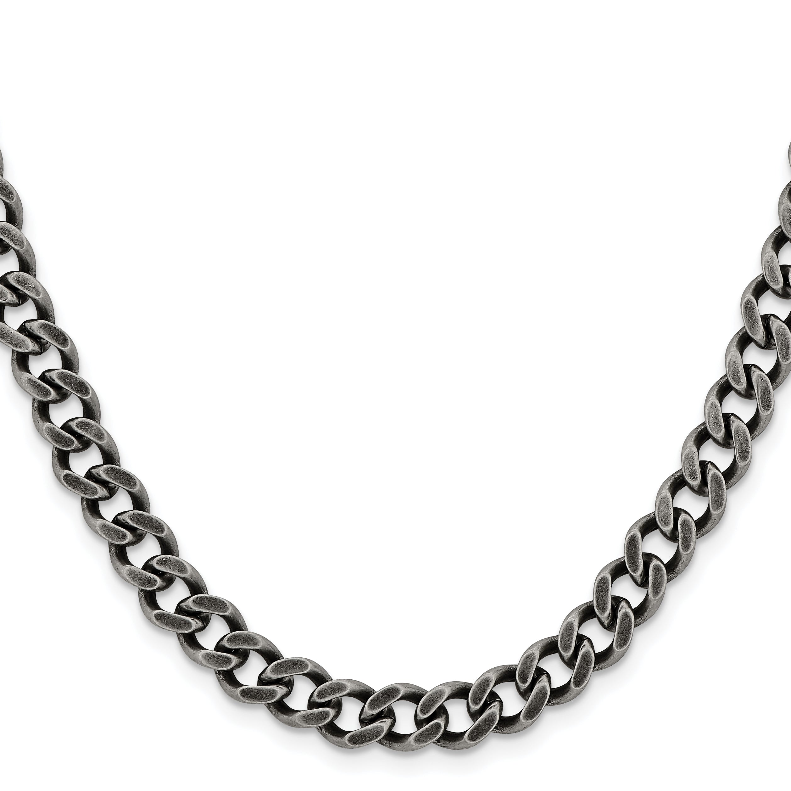 Men's Stainless Steel Curb Chain Necklace 7.5mm Secondary image