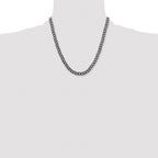 Men's Stainless Steel Curb Chain Necklace 7.5mm