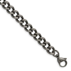 Chisel Stainless Steel Oxidized 7.5mm Curb Chain