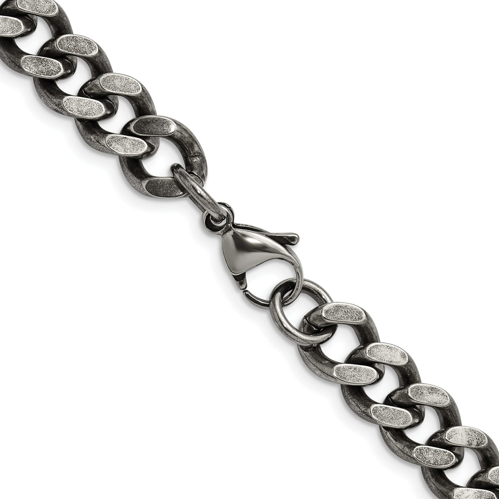 Men's Stainless Steel Curb Chain Necklace 9.25mm