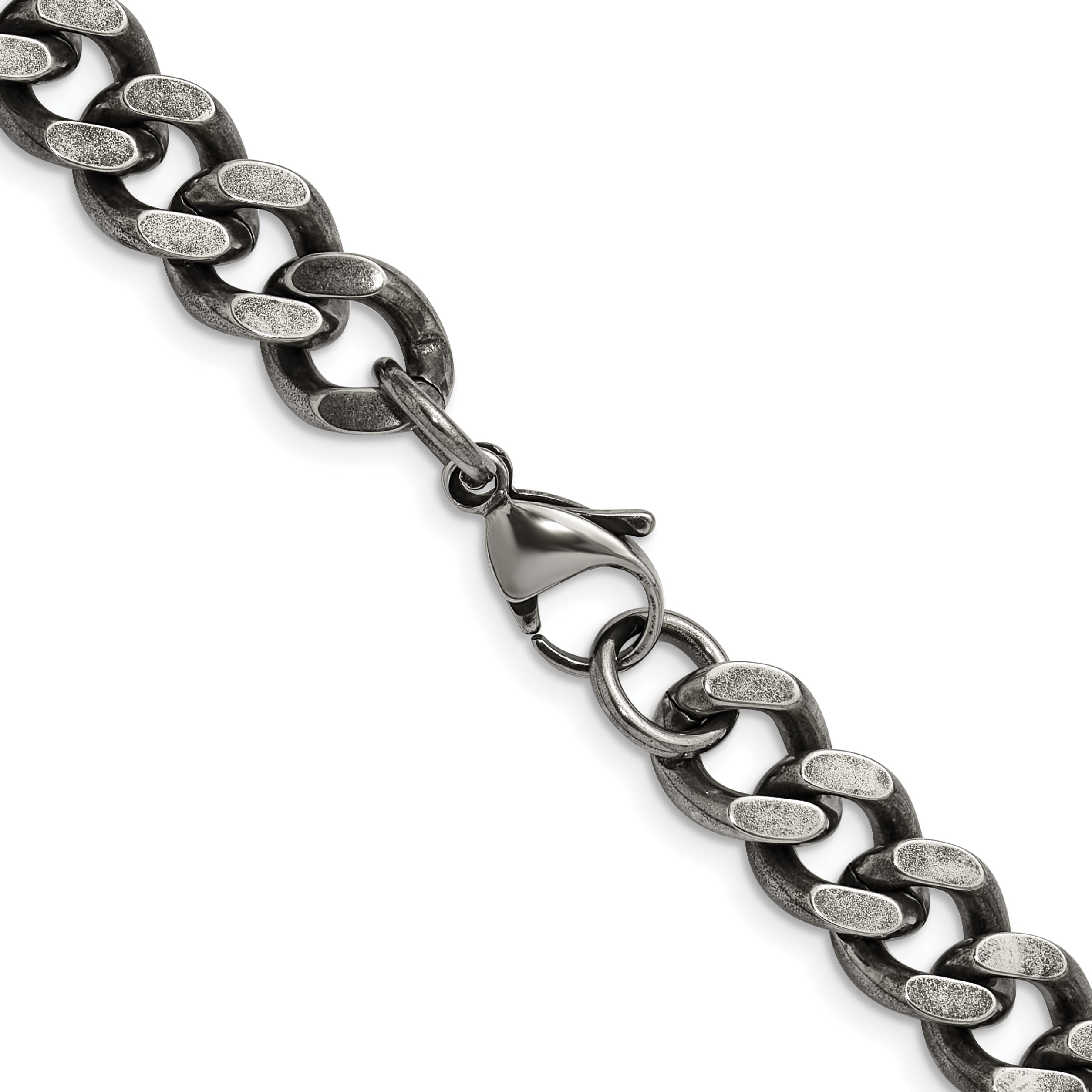 Men's Stainless Steel Curb Chain Necklace 9.25mm