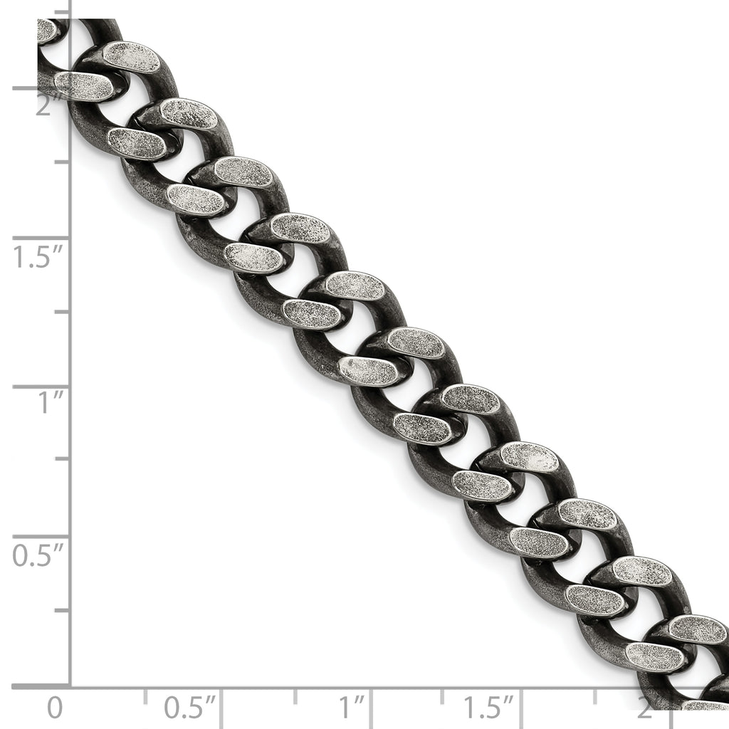 Men's Stainless Steel Curb Chain Necklace 9.25mm