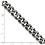 Chisel Stainless Steel Oxidized 9.25mm Curb Chain