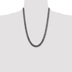 Chisel Stainless Steel Oxidized 9.25mm Curb Chain