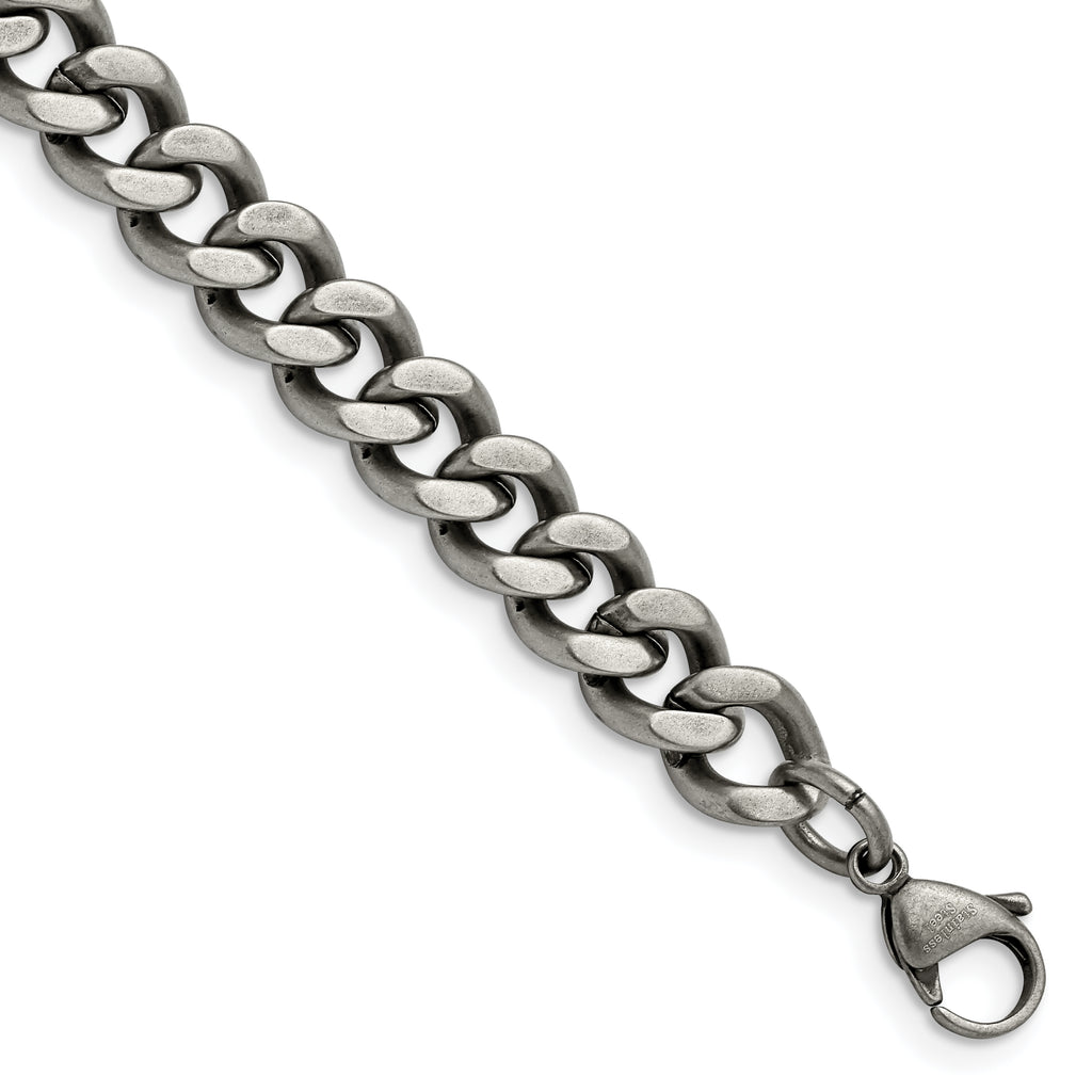 Chisel Stainless Steel Oxidized 9.25mm Curb Chain