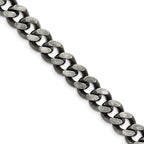 Chisel Stainless Steel Oxidized 9.25mm Curb Chain