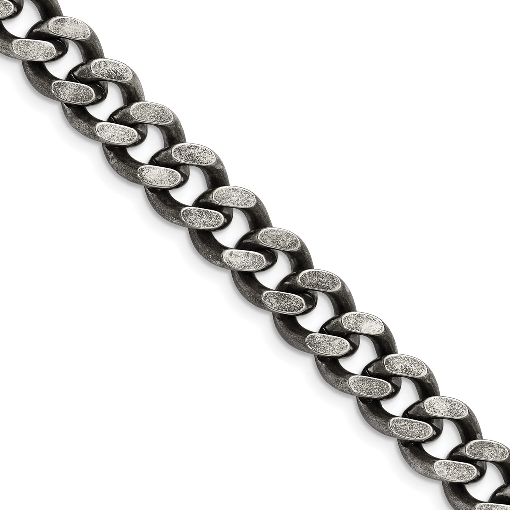 Men's Stainless Steel Curb Chain Necklace 9.25mm