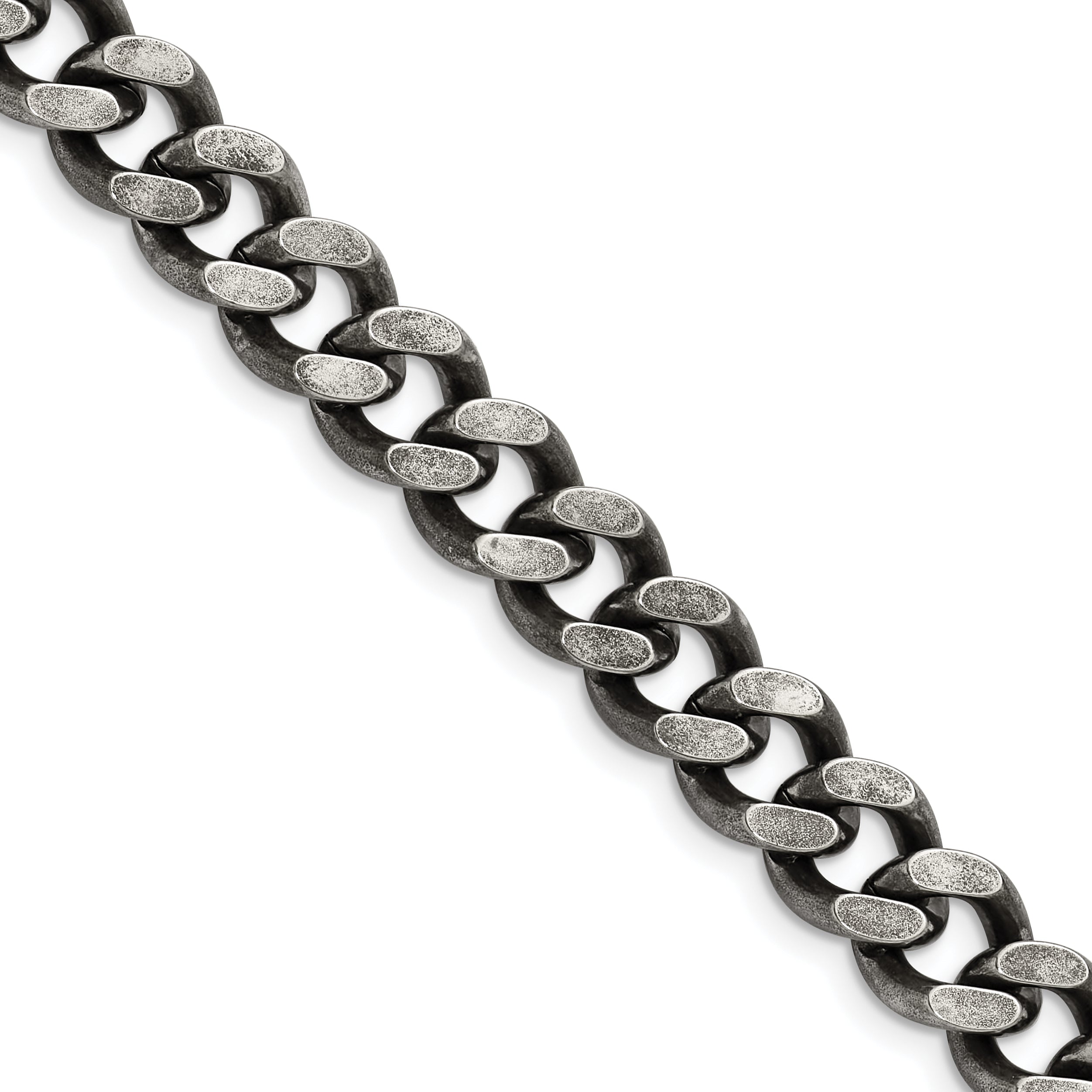 Men's Stainless Steel Curb Chain Necklace 9.25mm