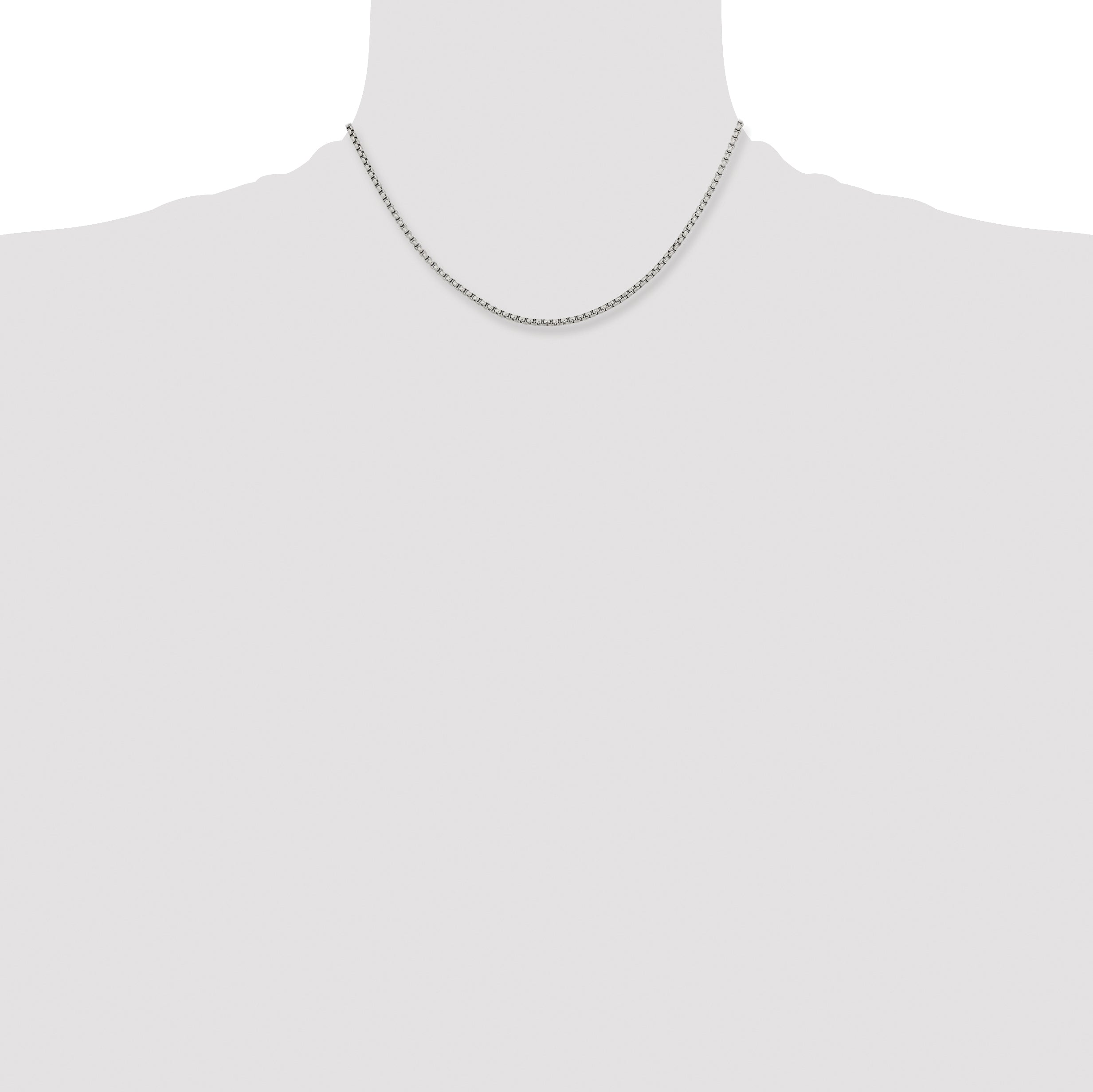 Stainless Steel Box Chain Necklace 2.5mm