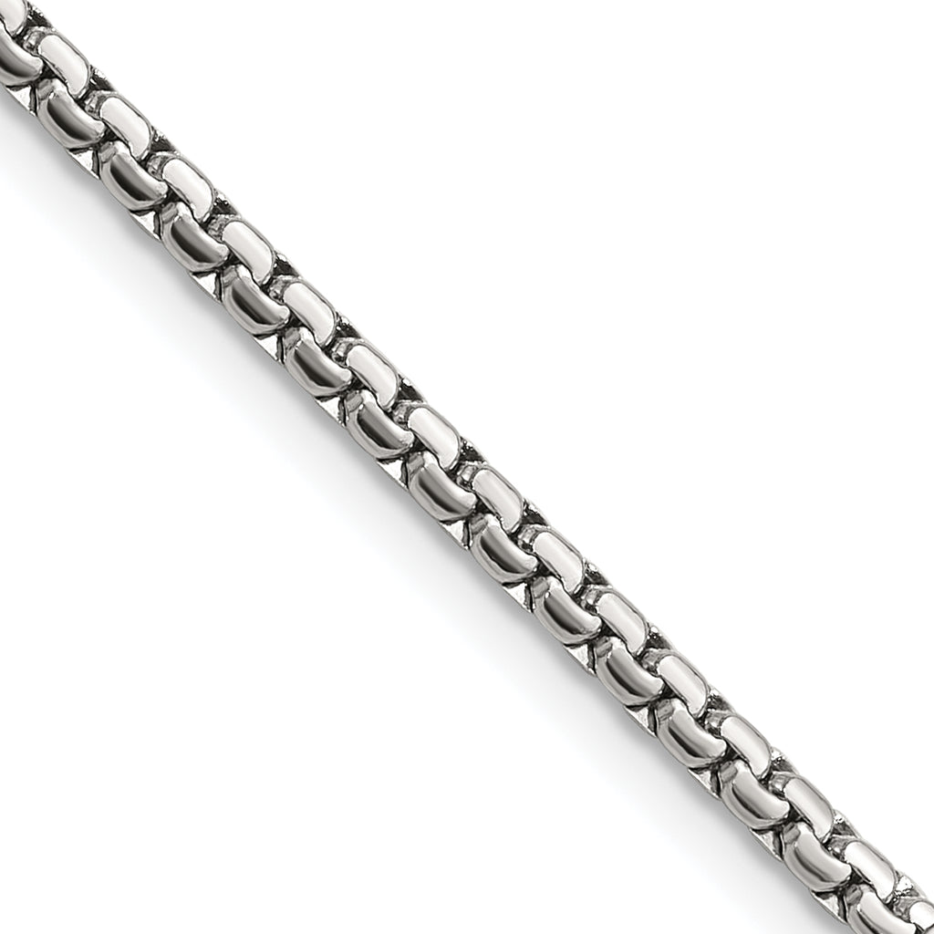 Stainless Steel Box Chain Necklace 2.5mm