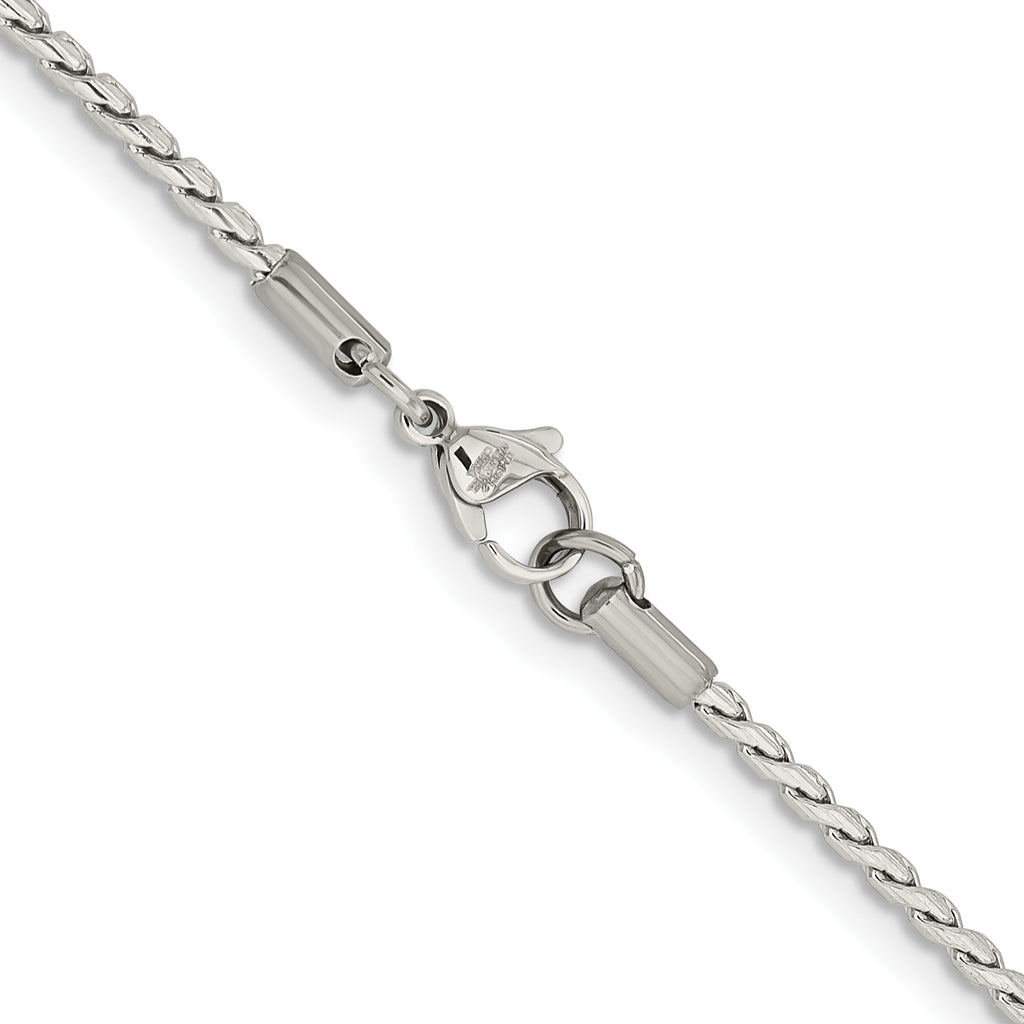 Stainless Steel Wheat Chain Necklace 2.5mm