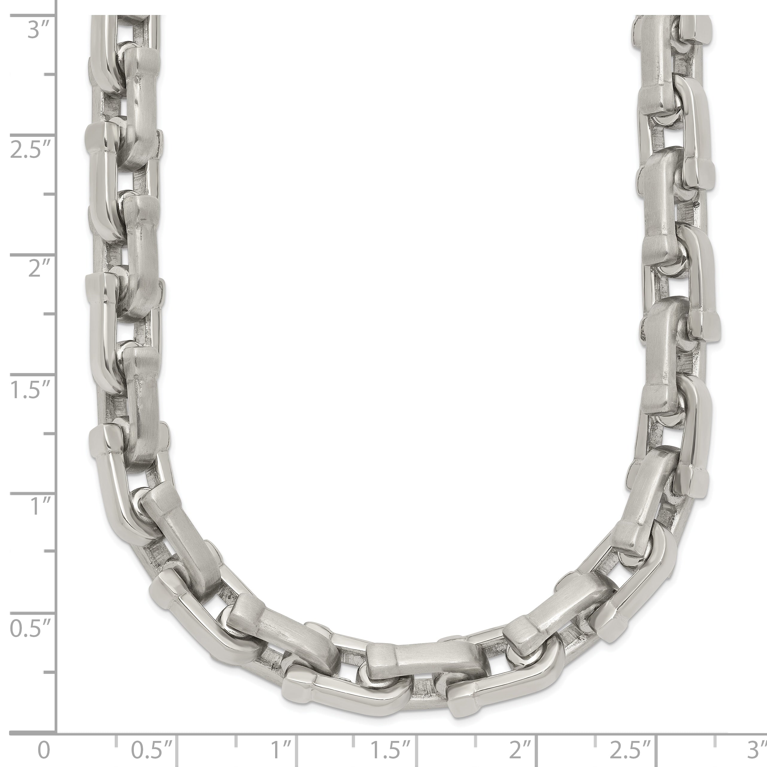 Chisel Stainless Steel Brushed and Polished 24 inch Necklace