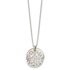 Stainless Steel Polished Mother of Pearl 18in Necklace