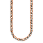 Chisel Stainless Steel Polished Rose IP-plated 24 inch Necklace