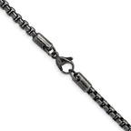 Chisel Stainless Steel Antiqued and Polished 3.9mm Rounded Box Chain