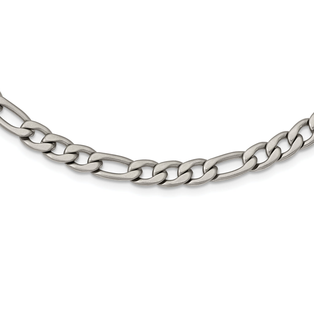 Chisel Stainless Steel Satin 7mm 18 inch Figaro Chain