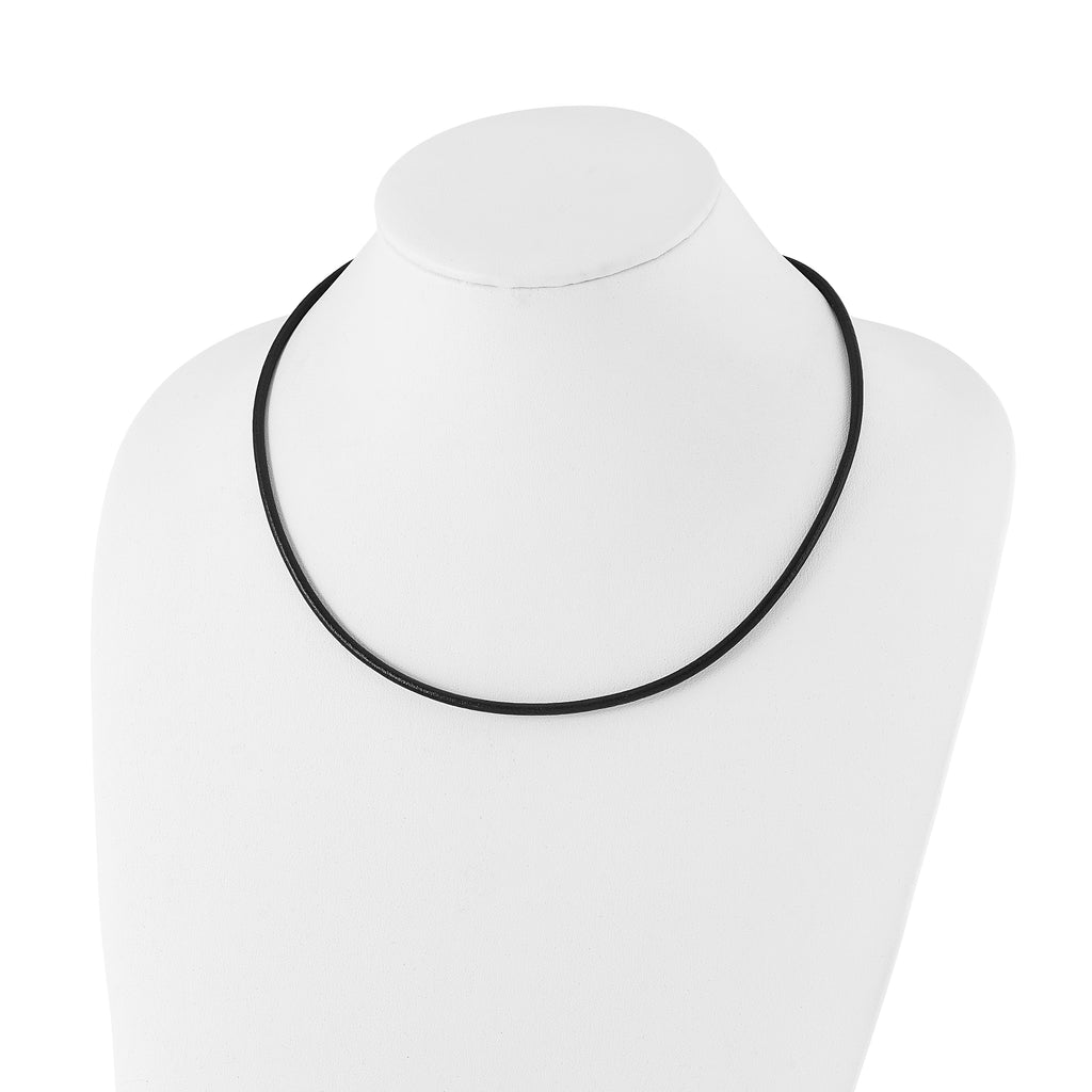 Chisel 3mm Genuine Leather Greece Textured 18 inch Necklace