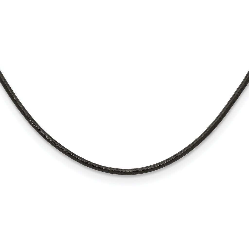 Chisel 3mm Genuine Leather Greece Textured 18 inch Necklace
