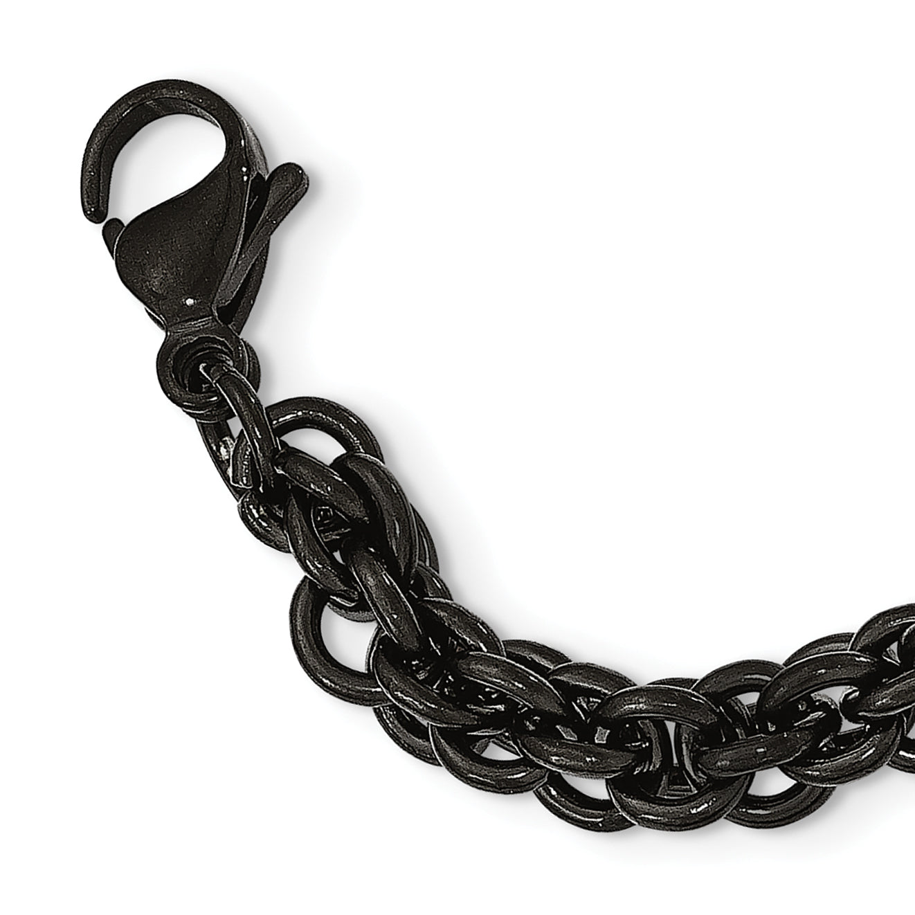 Chisel Stainless Steel Polished Black IP-plated 24 inch Necklace