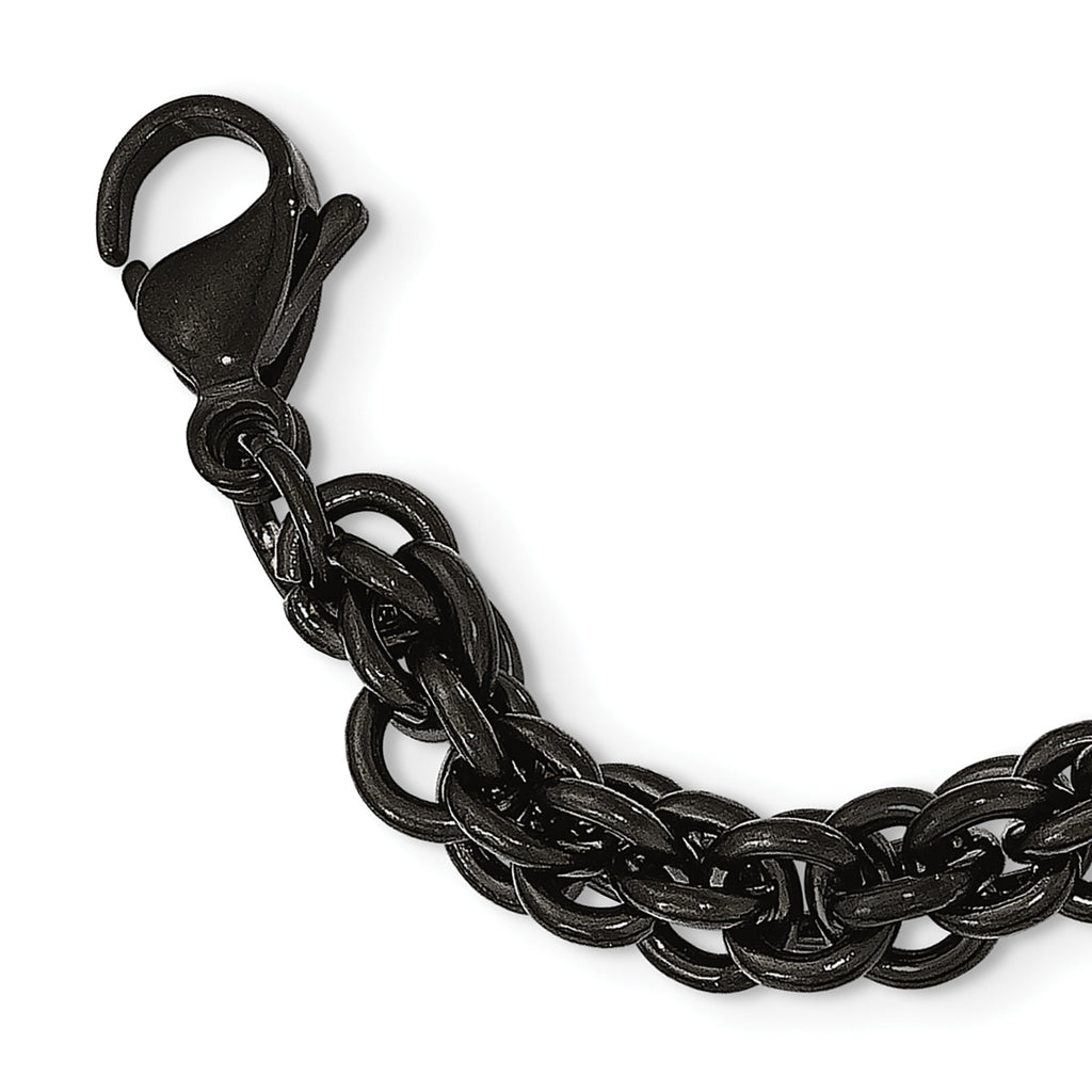 Chisel Stainless Steel Polished Black IP-plated 24 inch Necklace