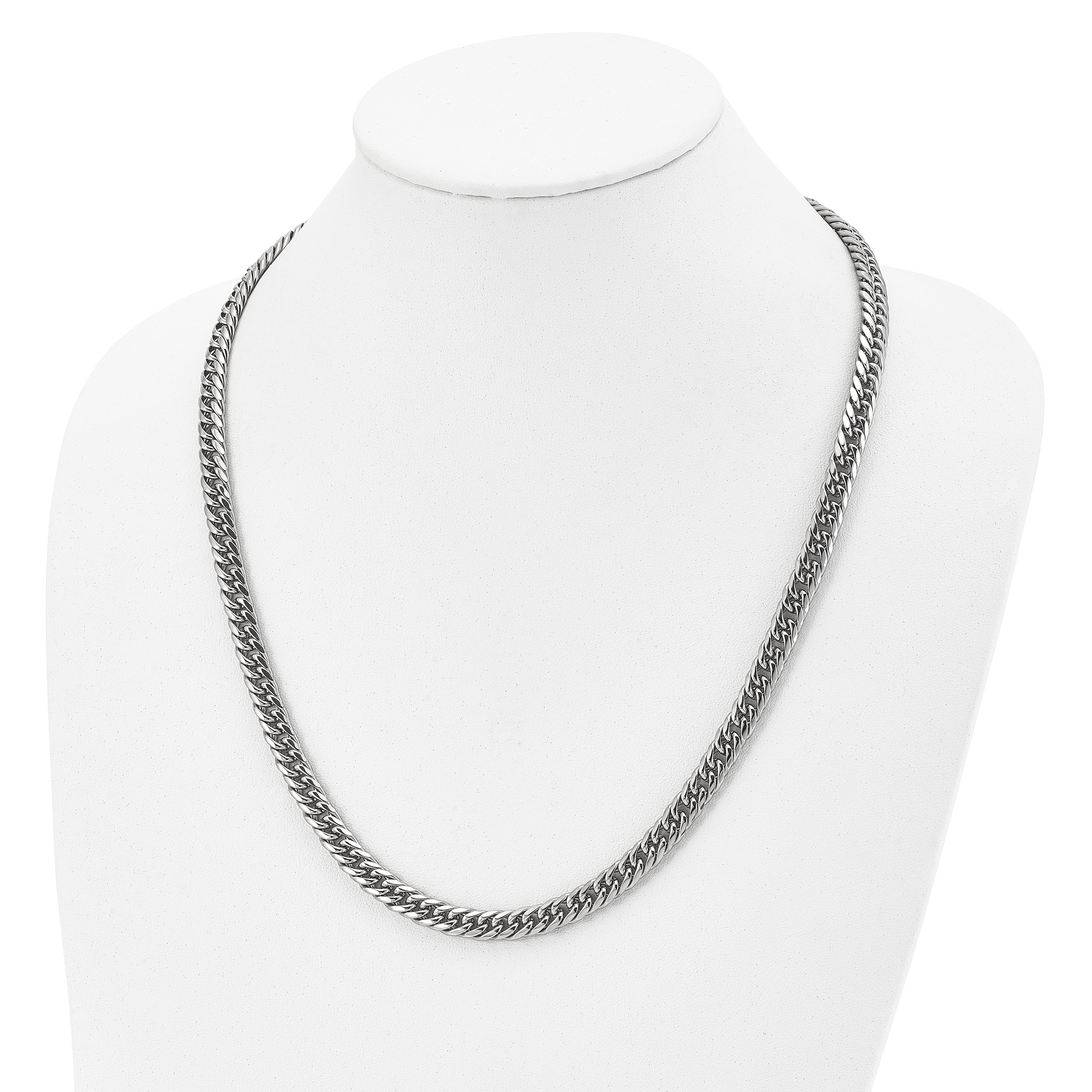 Chisel Stainless Steel Polished 24 inch Double Curb Chain Necklace