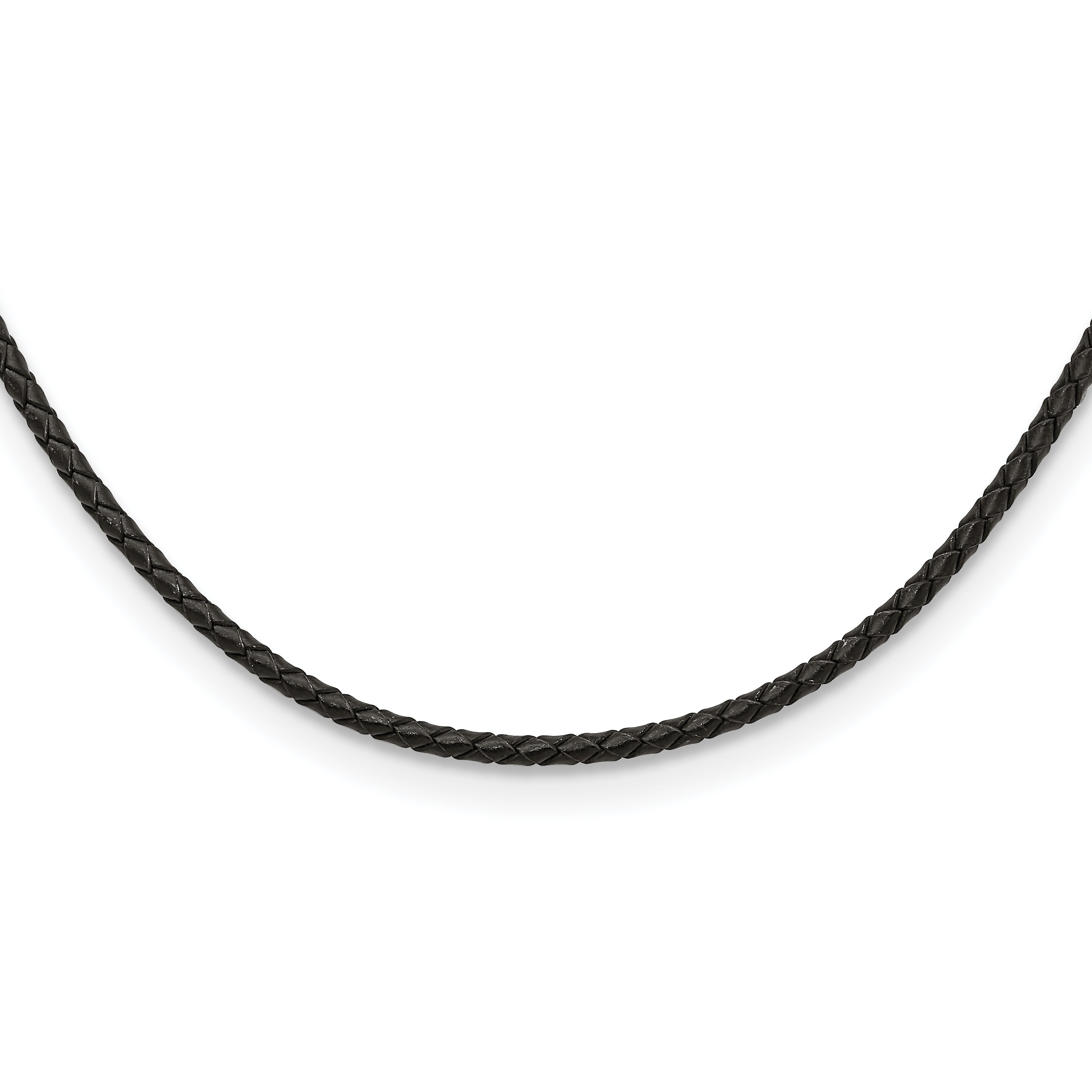 Chisel 3mm Genuine Leather Weave Necklace