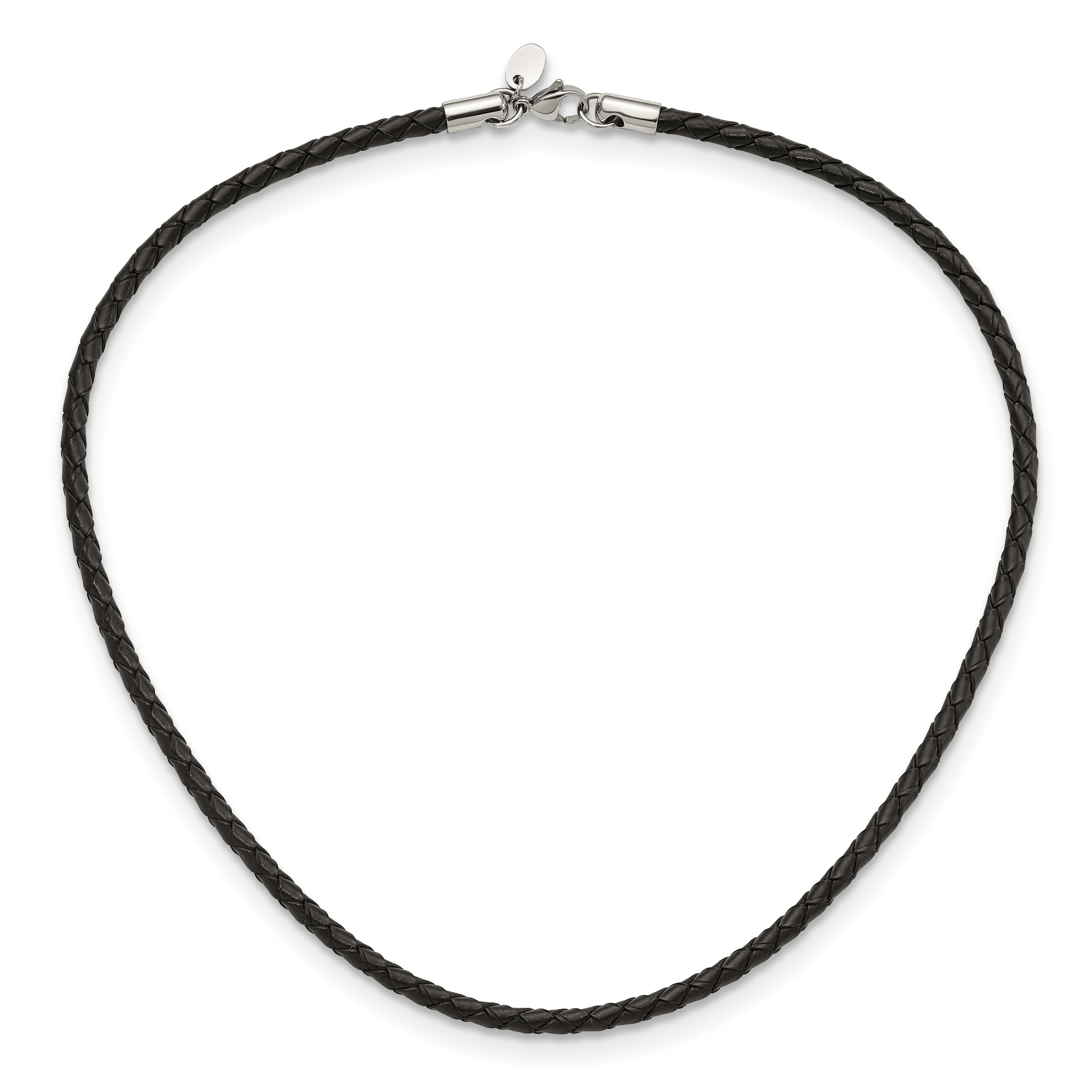 Chisel 4mm Genuine Leather Weave Necklace
