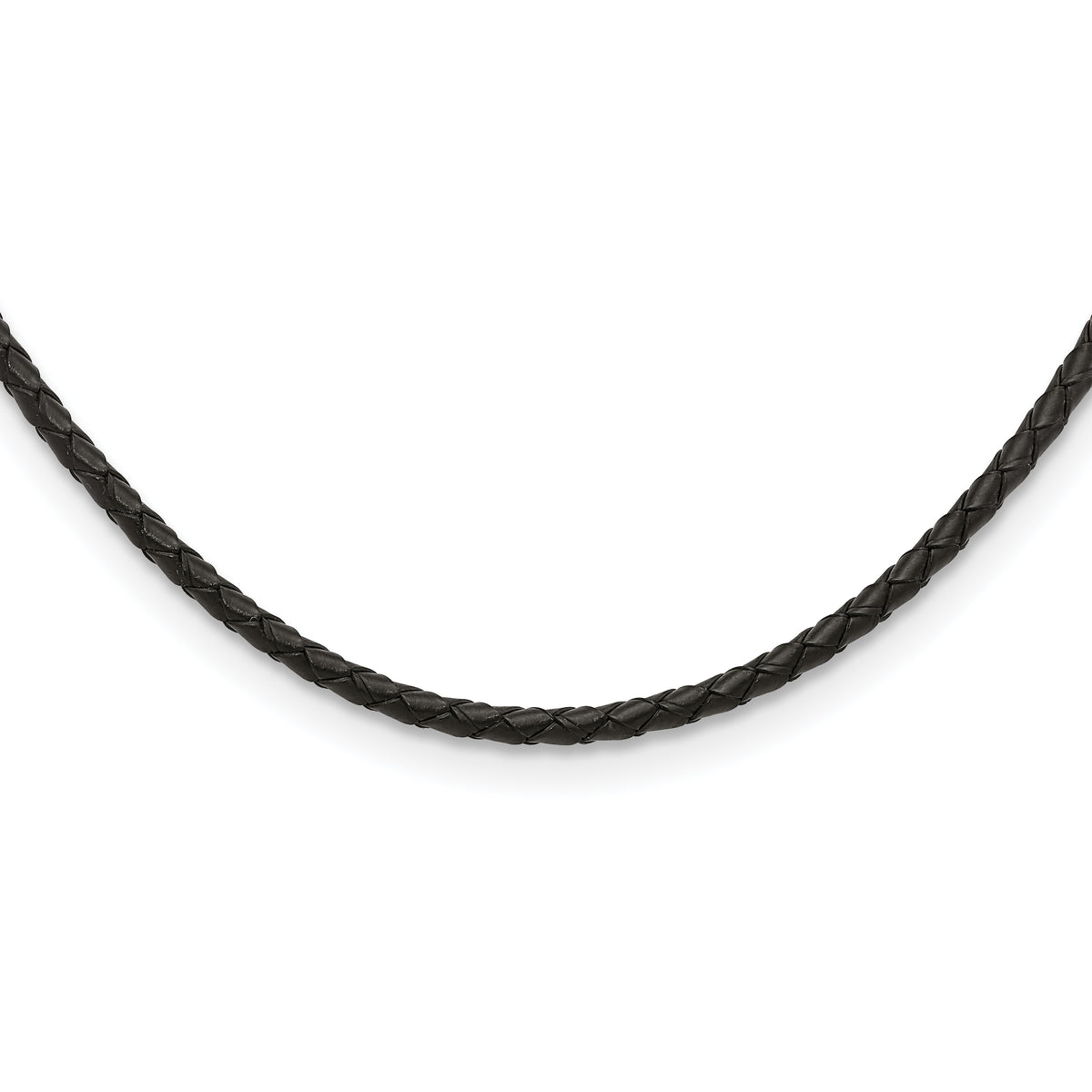 Chisel 4mm Genuine Leather Weave 18 inch Necklace