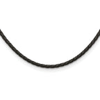 Chisel 4mm Genuine Leather Weave Necklace
