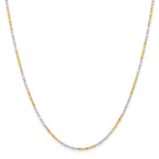 Brass Beaded Chain Necklace 1.2mm