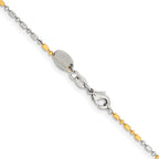 Brass Beaded Chain Necklace 1.2mm