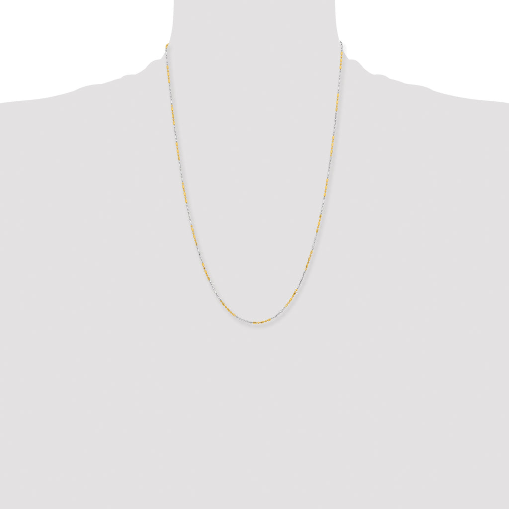 Chisel Two-tone Brass 1.2mm Fancy Chain