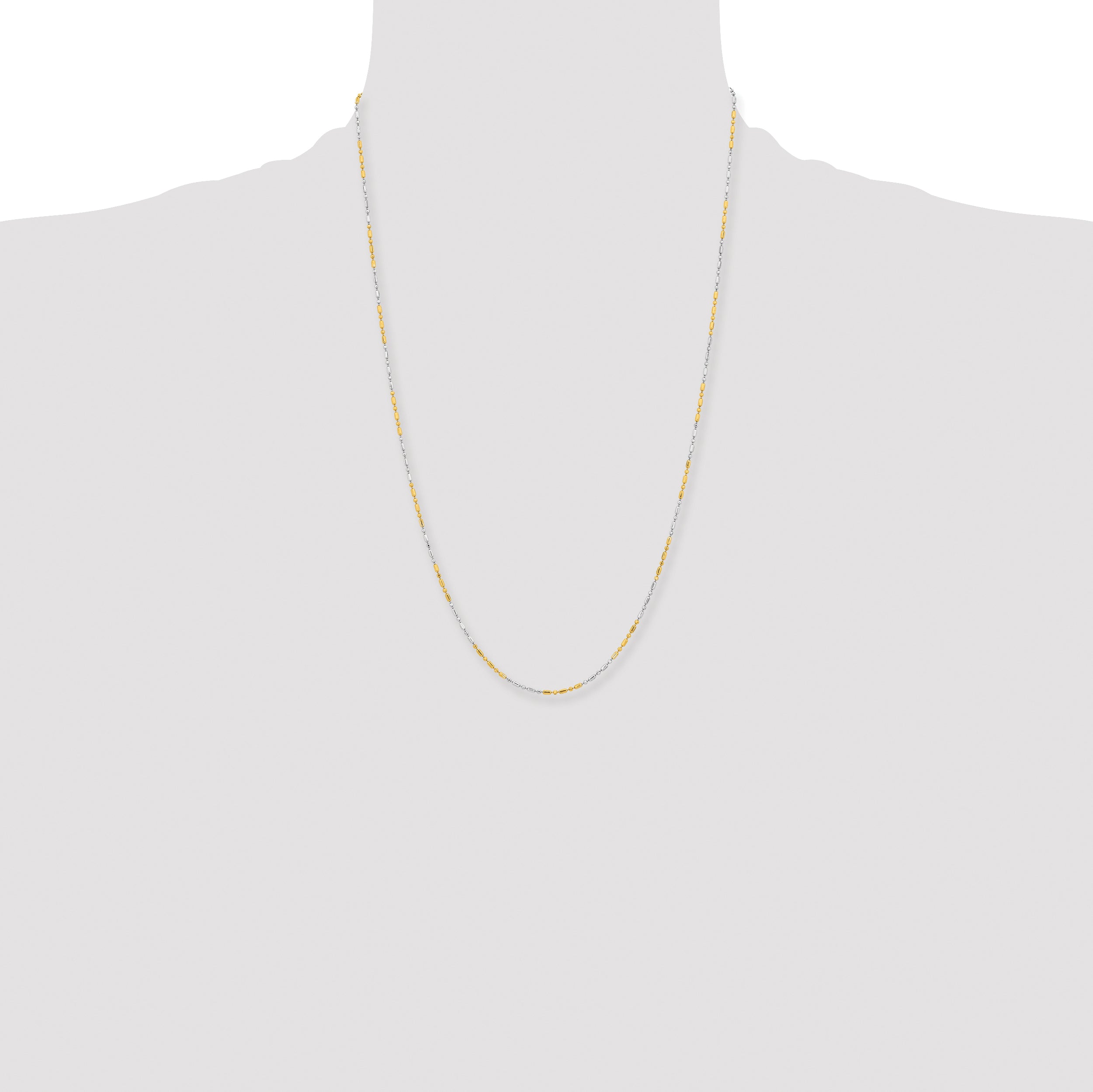 Chisel Two-tone Brass 1.2mm Fancy Chain