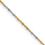Chisel Two-tone Brass 1.2mm Fancy Chain