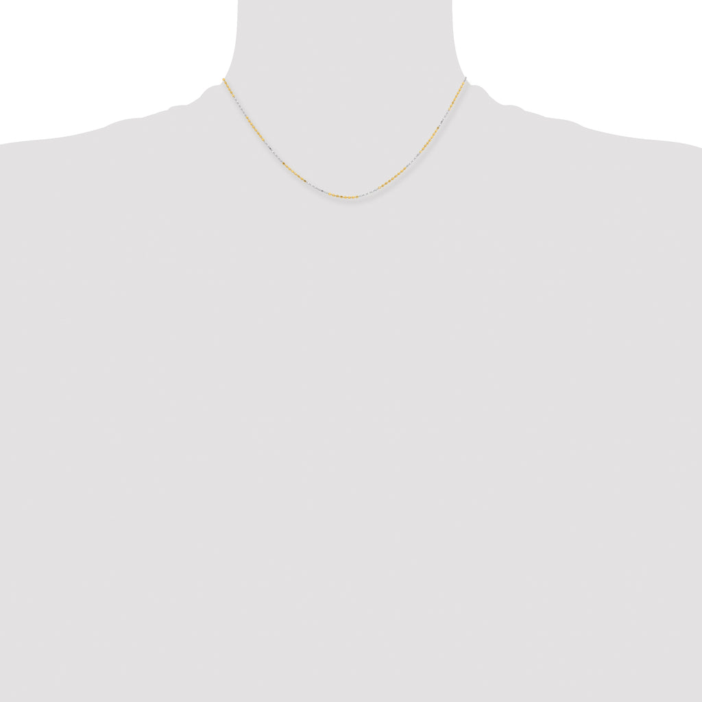 Brass Beaded Chain Necklace 1.5mm