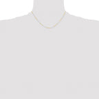 Brass Beaded Chain Necklace 1.5mm