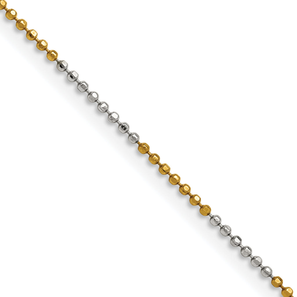 Chisel Two-tone Brass 1.5mm Ball Chain