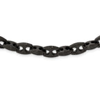 Chisel Stainless Steel Brushed Black IP-plated 24 inch Link Necklace