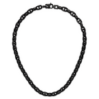 Chisel Stainless Steel Brushed Black IP-plated 24 inch Link Necklace