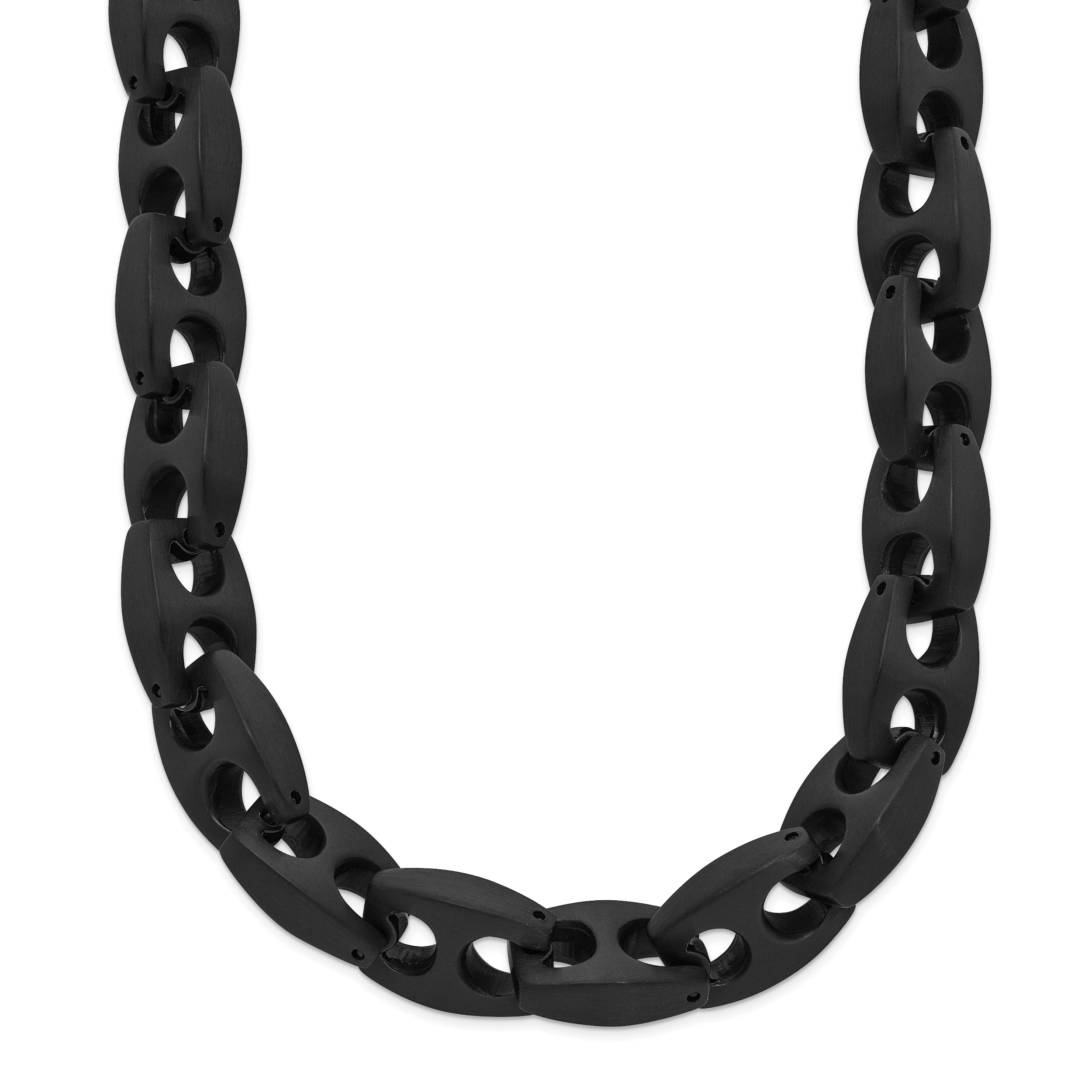 Chisel Stainless Steel Brushed Black IP-plated 24 inch Link Necklace Main image
