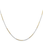 Chisel Two-tone Brass 0.85mm Fancy Chain