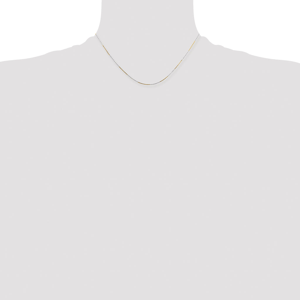 Chisel Two-tone Brass 0.85mm Fancy Chain
