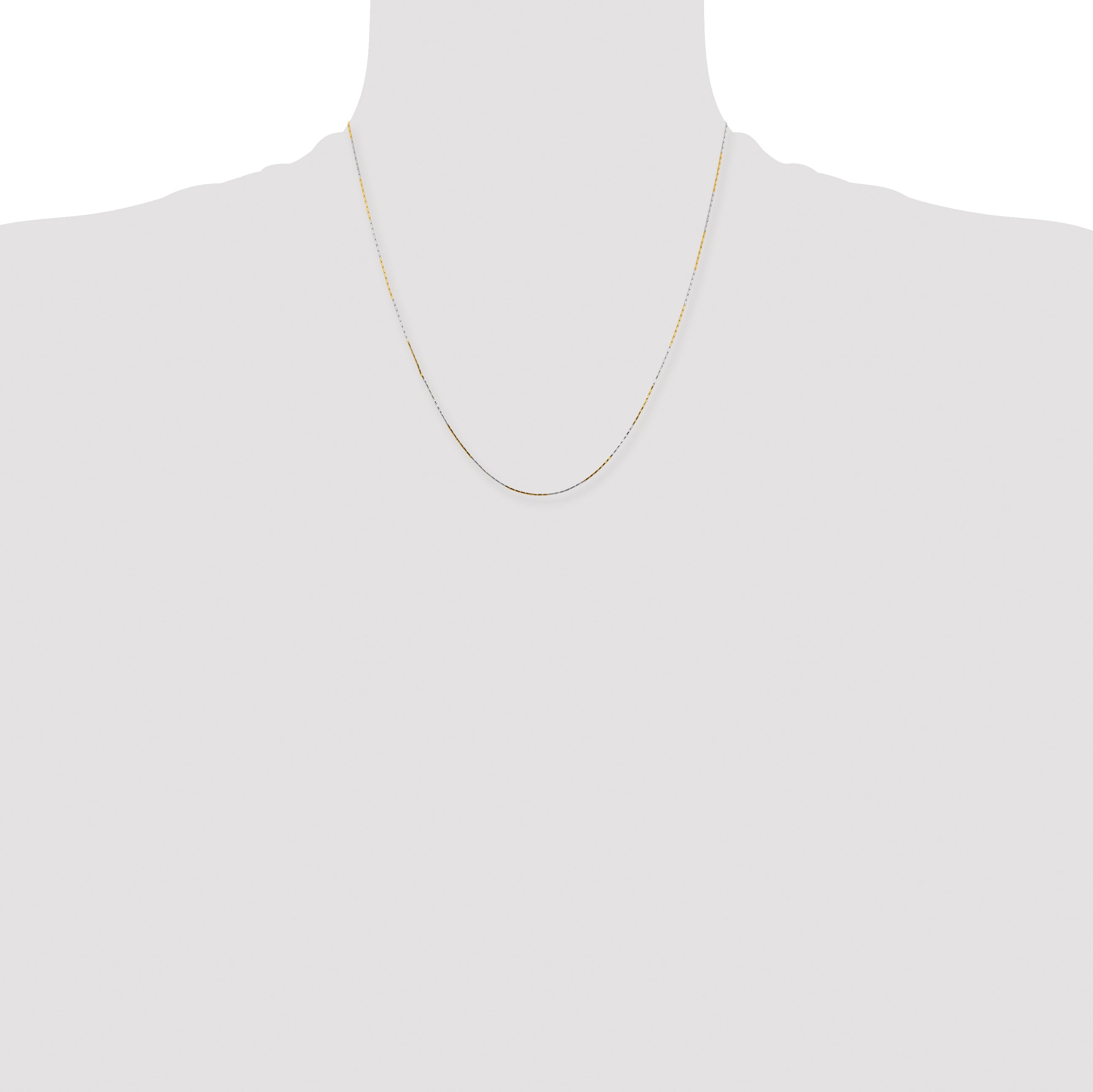 Chisel Two-tone Brass 0.85mm 20 inch Fancy Chain